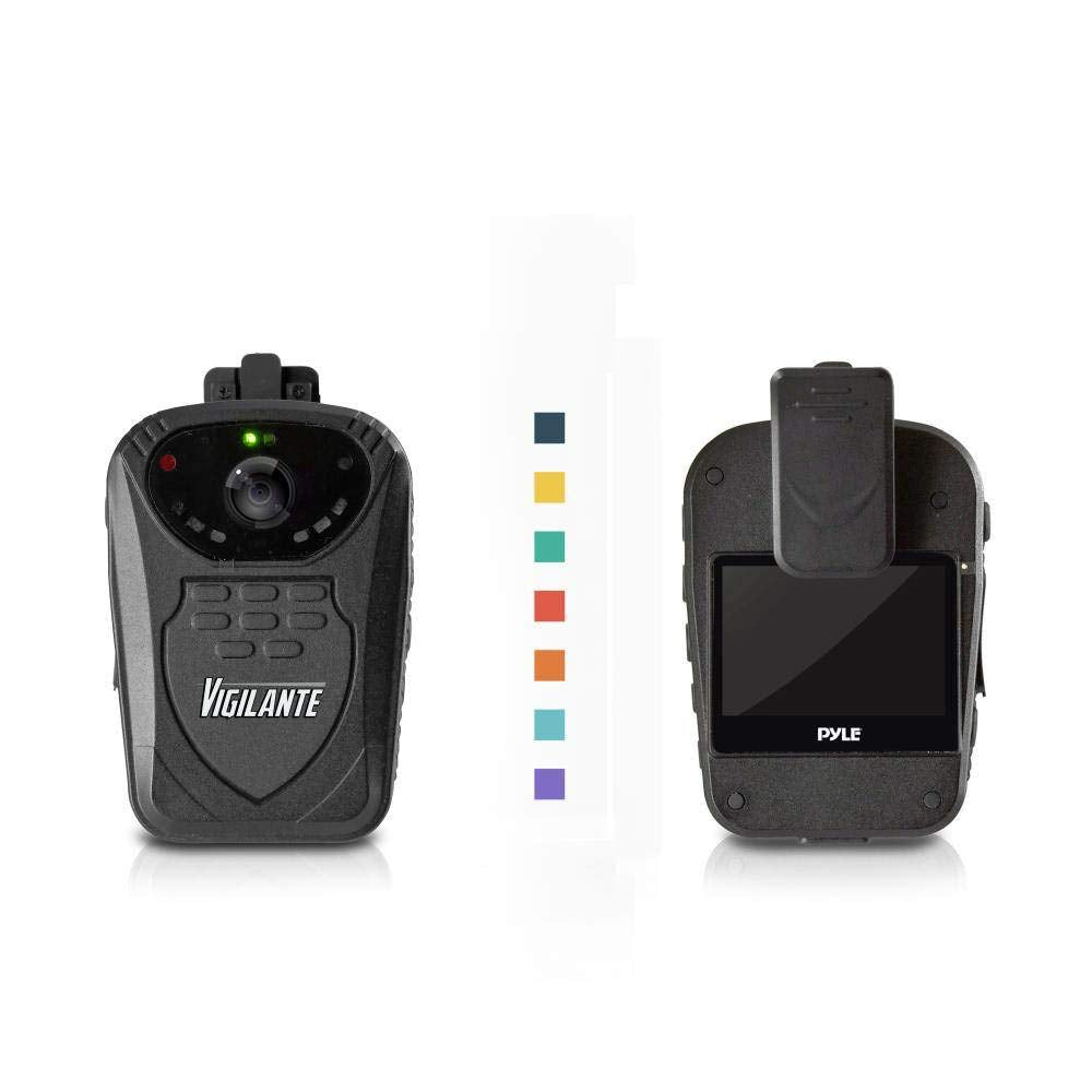 Pyle Wireless Camera, Compact Security Wireless Cams, Audio Video Recording, Night Vision, Rechargeable Batteries, Memory 16GB LCD Display, Splash Proof Water Resistant, Police Camera