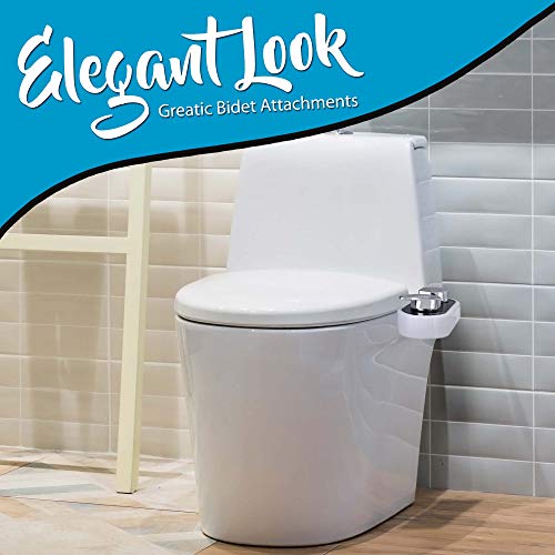 Serenelife Bathroom Bidet Seat Attachment - Fresh & Hot Water Adjustable Function with Plastic Sprayer for Full Bottom Cleaning - Standard Non-Electric Mechanical Self Clean Personal Hygiene SLTLSP14