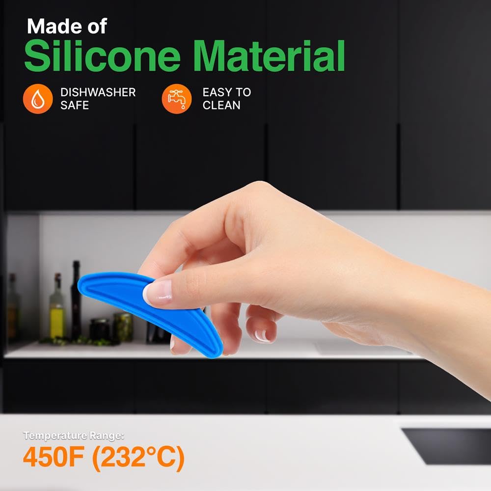NutriChef Blue Silicone Handles - Flexible Design for Nonstick Carbon Steel Bakeware Pans - Compatible with Model: NCBK10S