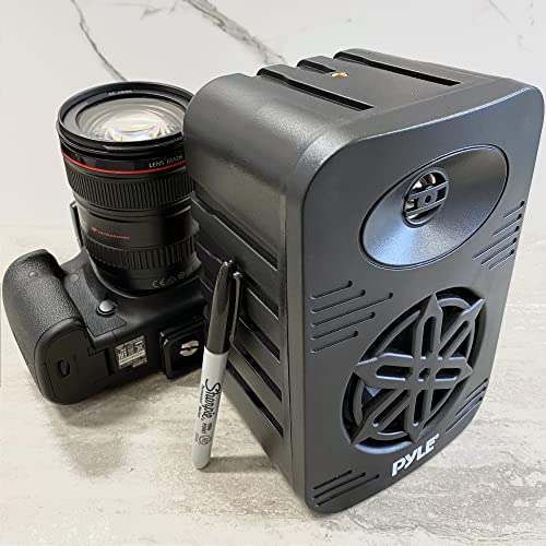 PyleUsa Bluetooth Indoor Outdoor Speakers Pair - 300 Watt Dual Waterproof 4” 2-Way Full Range Speaker System W/ 1/2” High Compliance Polymer Tweeter - Home, Boat, Deck, Patio, Poolside - PDWRBT46BK,black