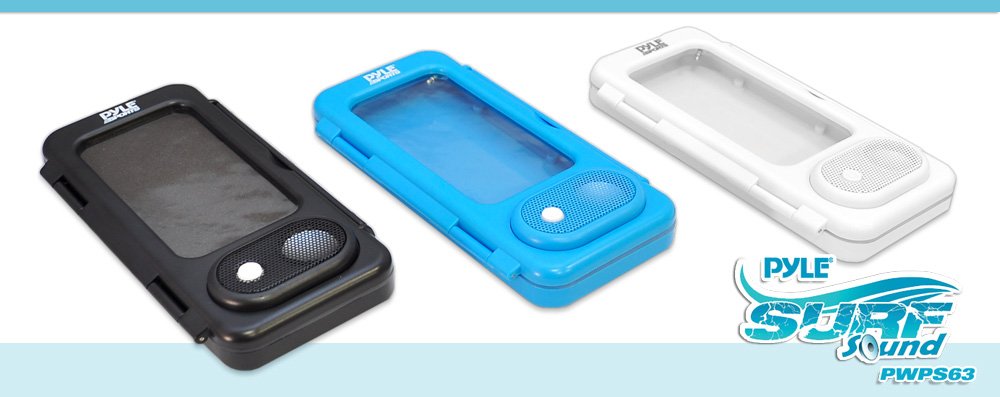 Pyle PWPS63BK Surf Sound Waterproof Portable Speaker Case for iPod, MP3 Player and Smartphone , Black