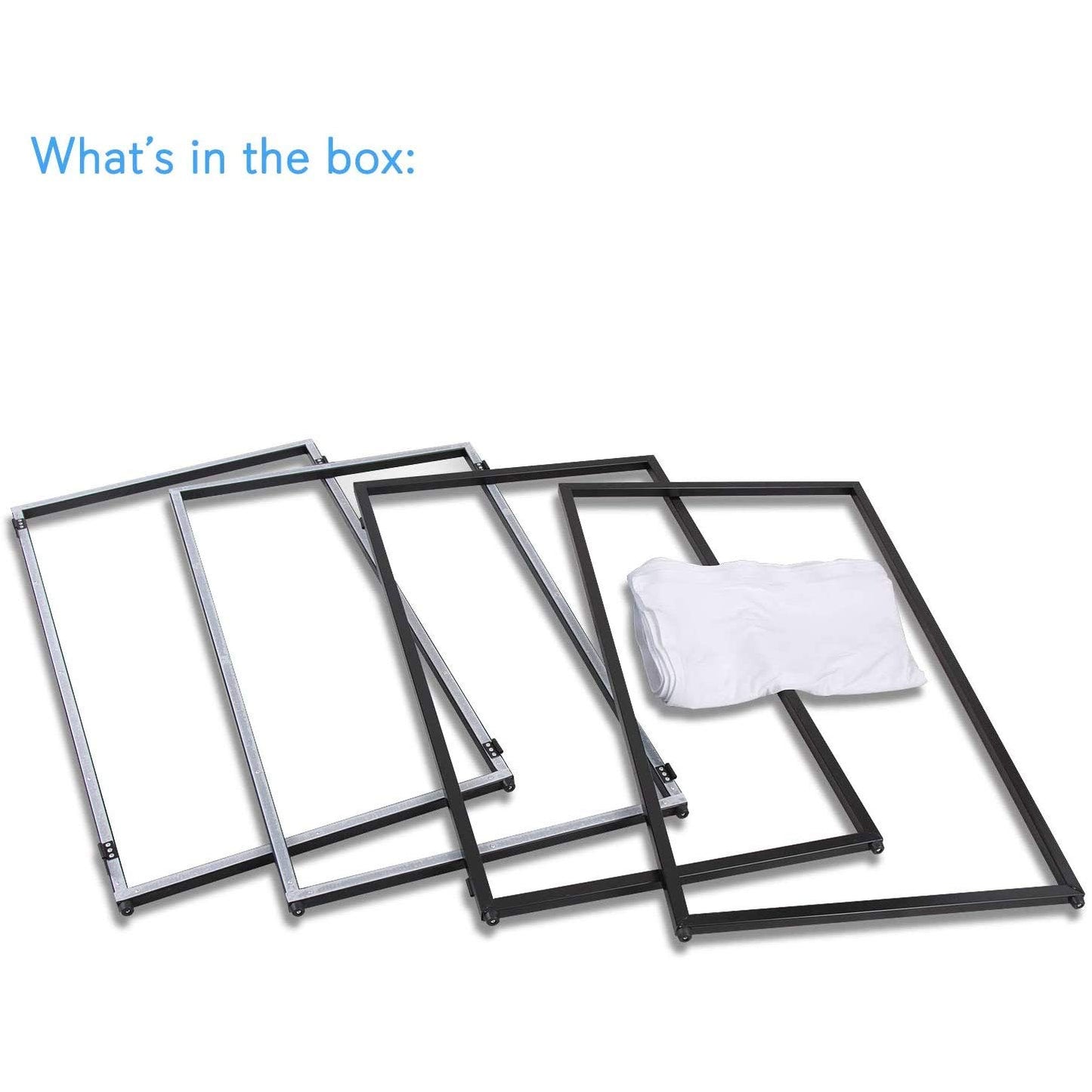 Pyle DJ Booth Foldable Cover Screen - Portable Event Facade Front Board Video Light Projector Display Scrim Panel with Folding Steel Frame Panel Stand, Stretchable Lycra Spandex - PDJFAC10 (White)