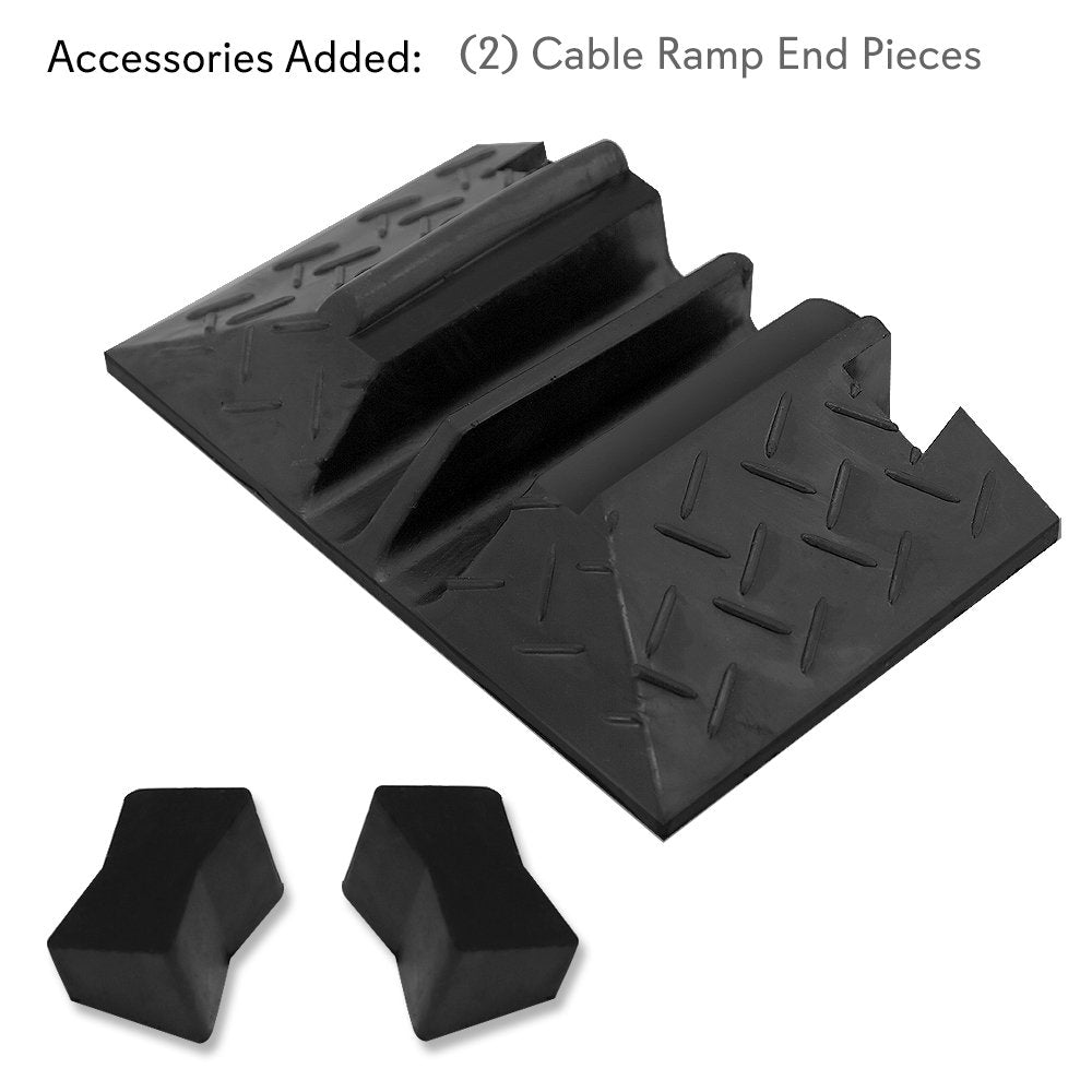 Pyle Cable Ramp End Cap - Finish Piece for Pyle PCBLCO103 Cable Protector Cover Ramp - Pyle PCBL103ENDCP02