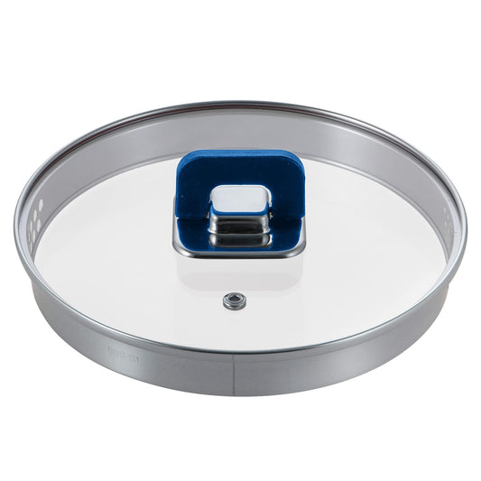 Nutrichef Lid For Saucepan Pot - Non-Stick Stylish Kitchen Cookware with Foldable Knob, PFOA Free, Works with Model: NCCWSTKBUL (Blue)