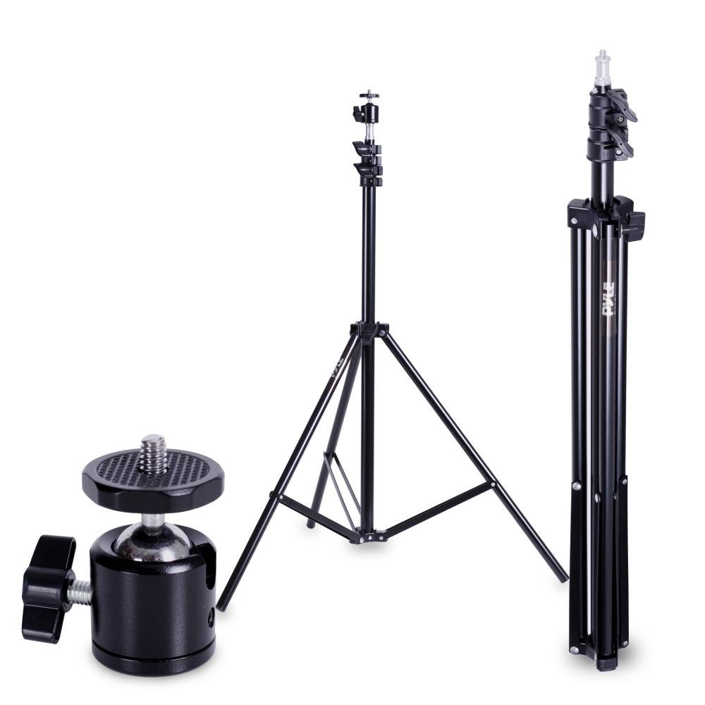 Pyle Portable Mini Projector Tripod Stand with 360° Rotation – Adjustable Height 27.6” to 78.7”, Universal 1/4” Screw Mount Compatible with Pocket Projectors, Cameras, Camcorders and Outdoor Use