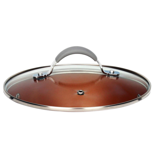 NutriChef Dutch Oven Pot Lid - See-Through Tempered Glass Lids (Works with Model: NCCW11PUR)