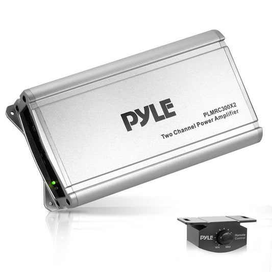 PyleUsa 2 Channel Weather Resistant Audio Amplifier System, Class D Compact Designed Suit for Car, ATV, UTV, 4X4, Jeep, Motorcycle and Marine Vehicles