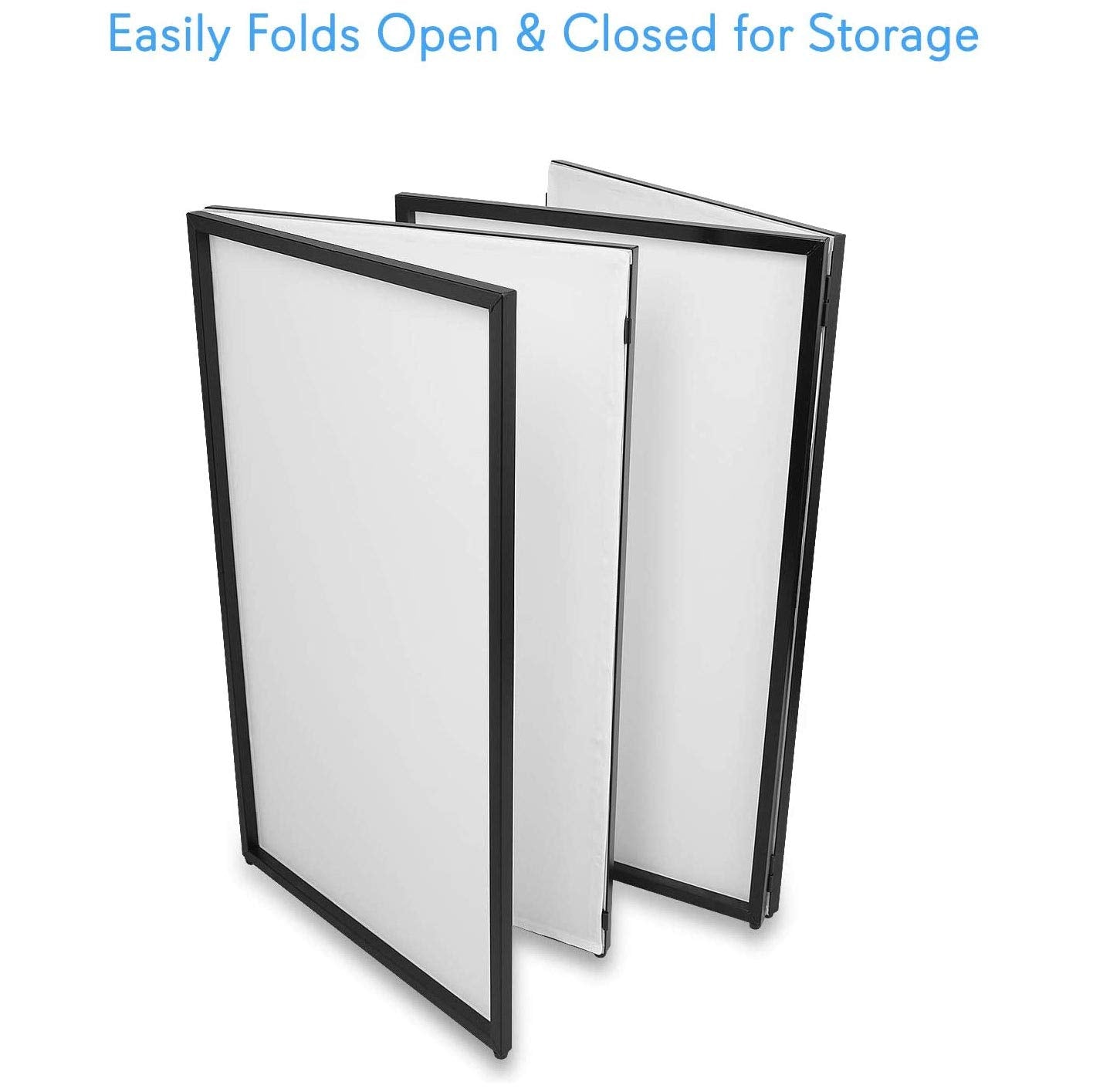 Pyle DJ Booth Foldable Cover Screen - Portable Event Facade Front Board Video Light Projector Display Scrim Panel with Folding Steel Frame Panel Stand, Stretchable Lycra Spandex - PDJFAC10 (White)