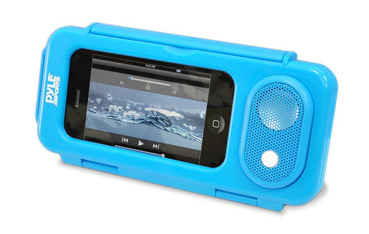 Pyle PWPS63BL Surf Sound Waterproof Portable Speaker Case for iPod, MP3 Player and Smartphone, Blue