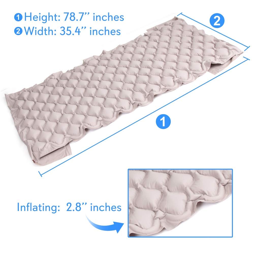 SereneLife Pressure Mattress Air Bubble Pad-Includes Electric Pump System Quiet,Inflatable Bed Air for Pressure,Ulcer and Pressure Sore Treatment-Standard Hospital Bed Size(SLAIRMATR45)