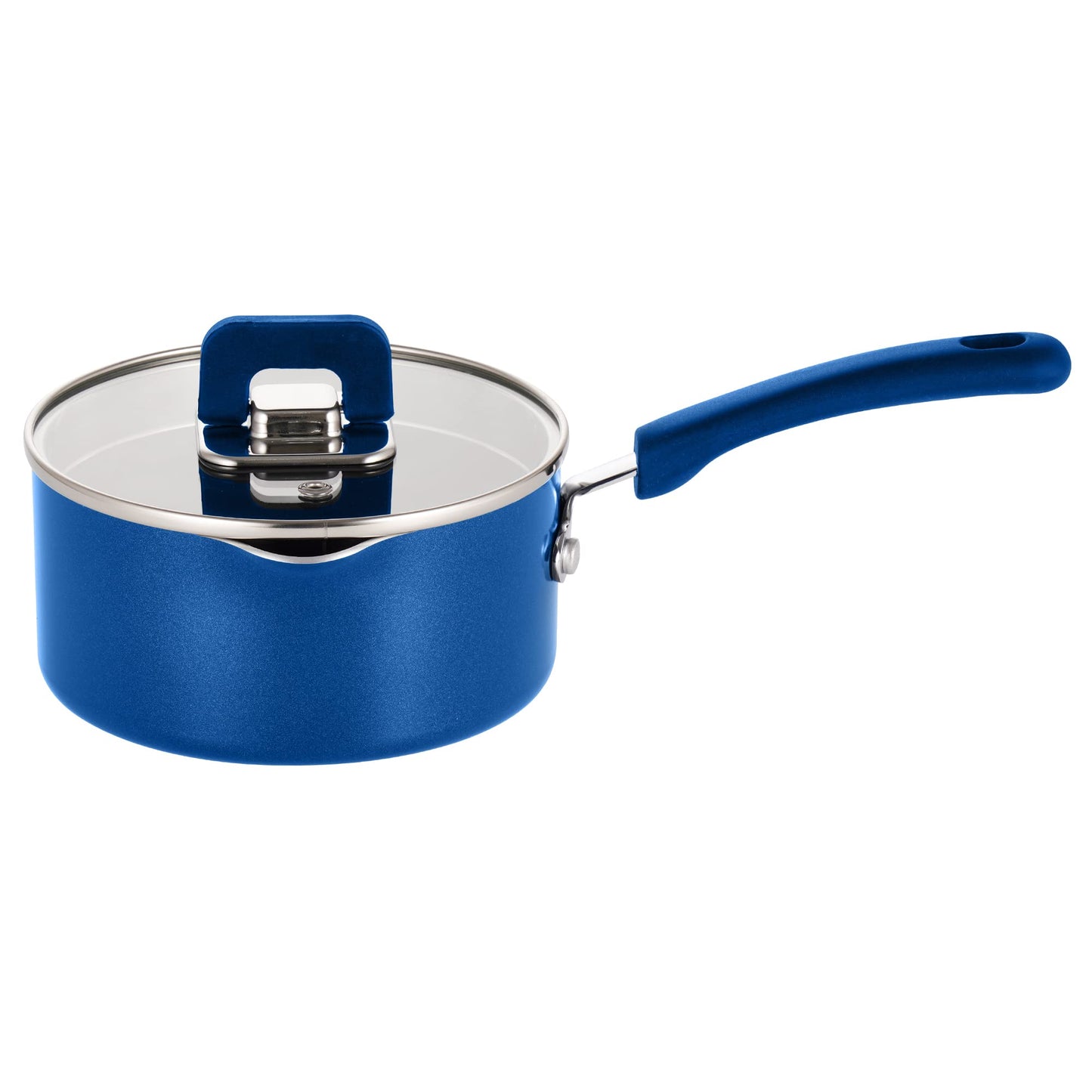 NutriChef Saucepan Pot with Lid-Non-Stick Stylish Kitchen Cookware with Foldable Knob, 1.5 Quart, Works with Model: NCCWSTKBUL (Blue), One Size