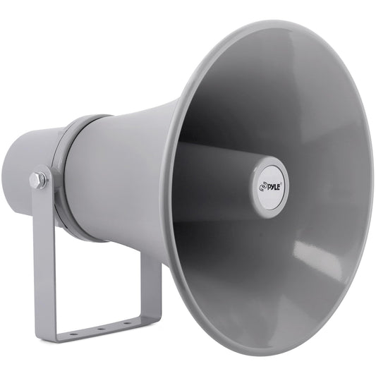 Pyle Indoor Outdoor PA Horn Speaker-11 Inch 30-Watt Power Compact Loud Sound Megaphone w/400Hz-5KHz Frequency,8 Ohm,70V Transformer,Mounting Bracket,For 70V Audio System-Pyle PHSP121T