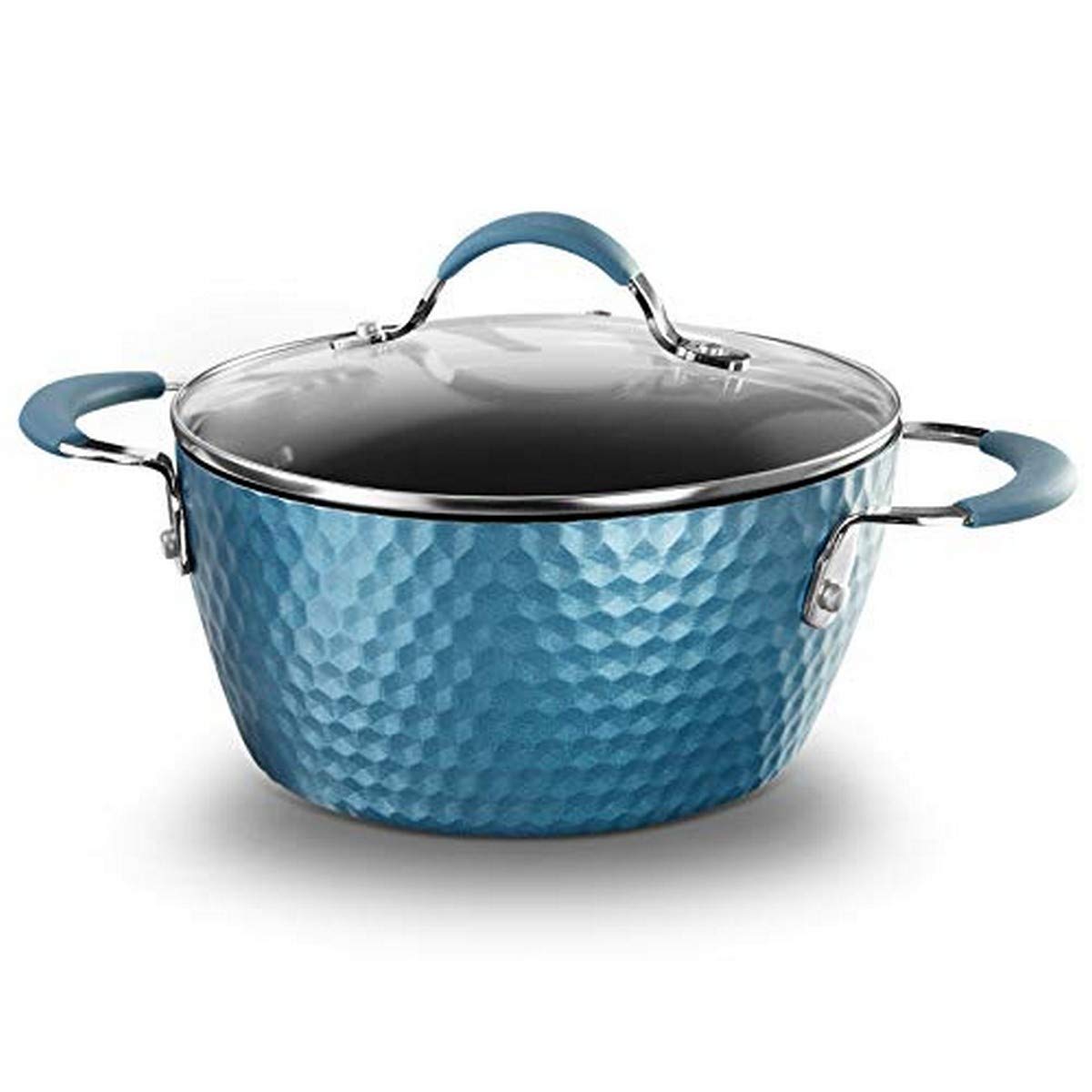 NutriChef Durable Non-Stick Dutch Oven Pot - High-Qualified Kitchen Cookware with See-Through Tempered Glass Lids, 3.6 Quarts, Works with Model: NCCW11DS), One size, Blue - NutriChef PRTNCCW11BDDOP