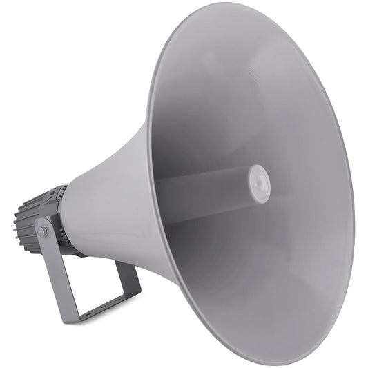 Pyle Indoor Outdoor PA Horn Speaker - 19.5" 100W Power Compact Loud Sound Megaphone w/ 400Hz-5KHz Frequency, 16 Ohm, 100V/70V Transformer, Mounting Bracket - 100V/70V Audio System - PyleHome PHSP20