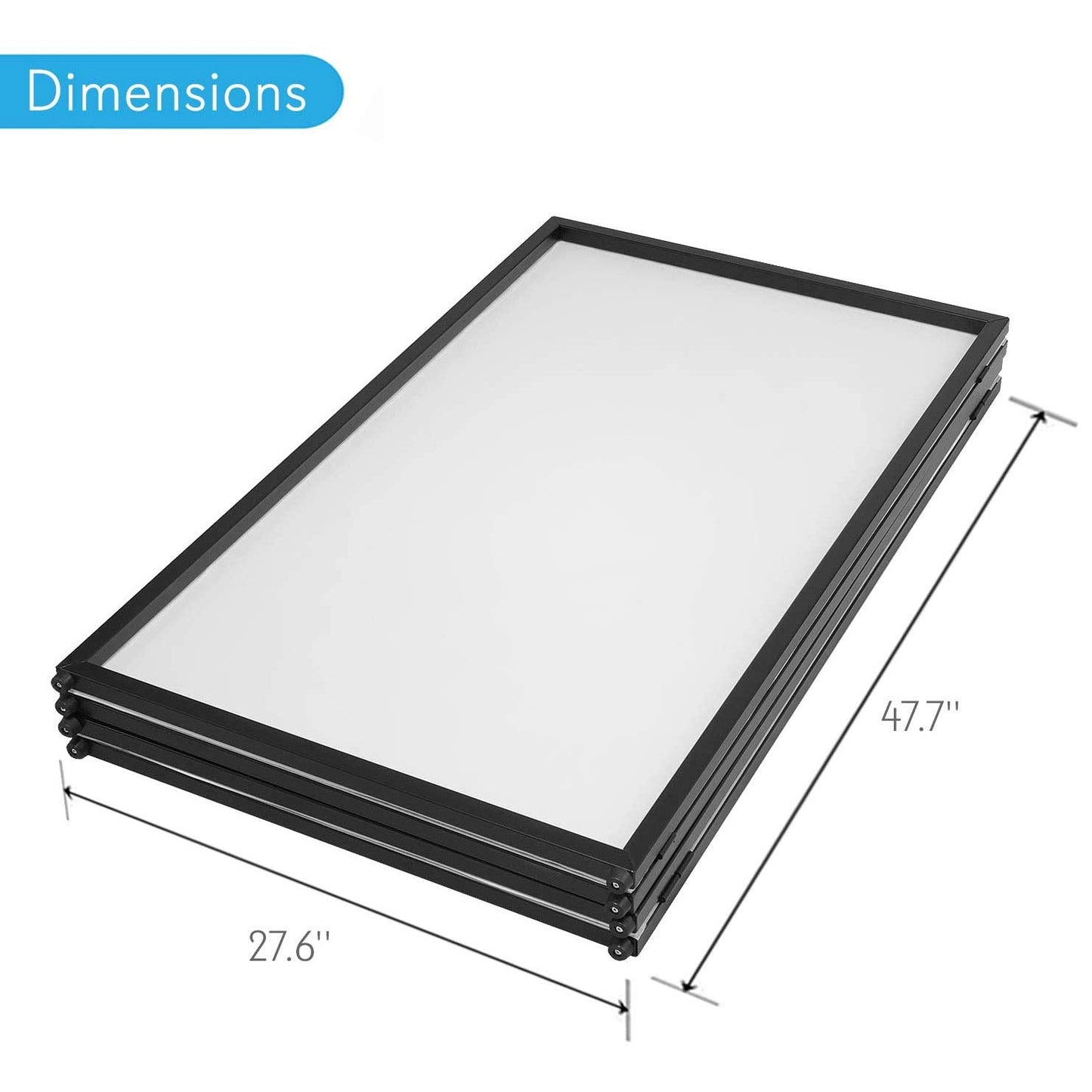 Pyle DJ Booth Foldable Cover Screen - Portable Event Facade Front Board Video Light Projector Display Scrim Panel with Folding Steel Frame Panel Stand, Stretchable Lycra Spandex - PDJFAC10 (White)