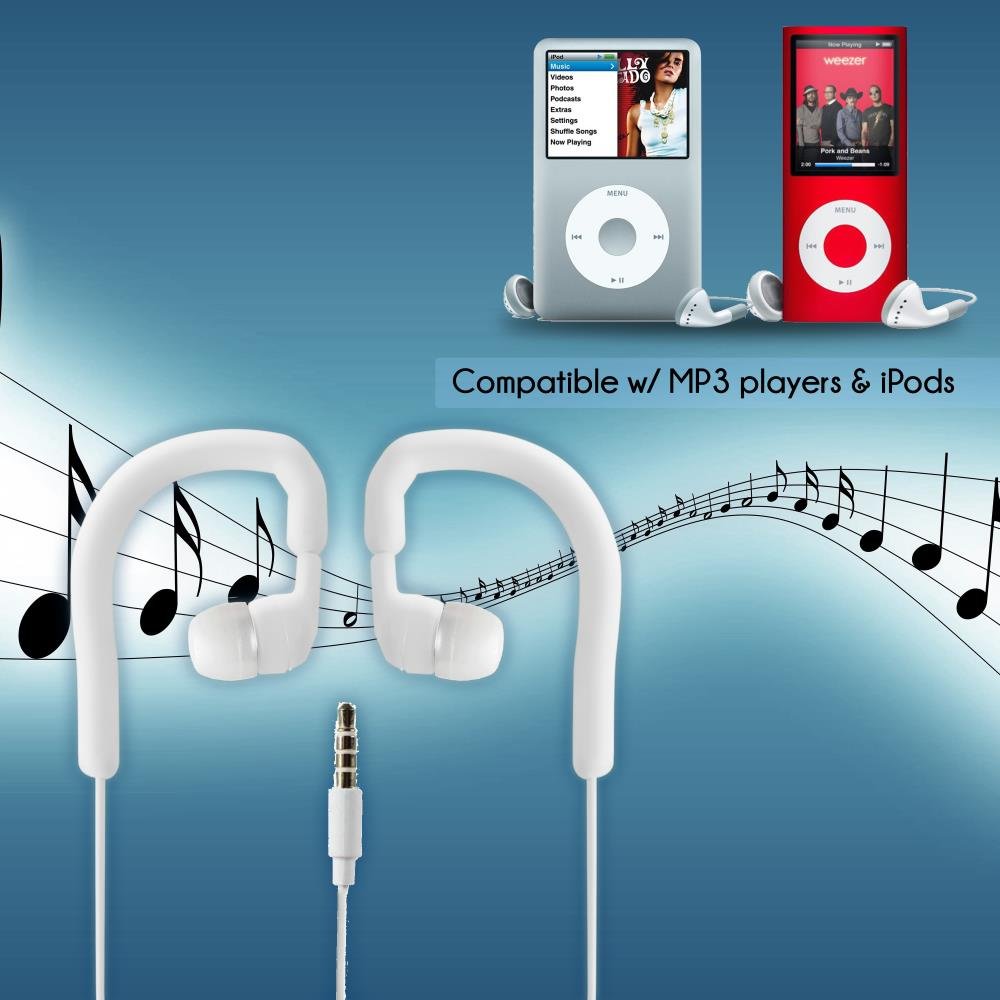 PyleHome Wired Waterproof Ear Headphones - IP7 Marine Grade Flexible and Comfortable Wearable Earphones for Sport like Swimming Running Gym Workout w/ 3 Earbud MP3 and ipod Compatible PWPE10W