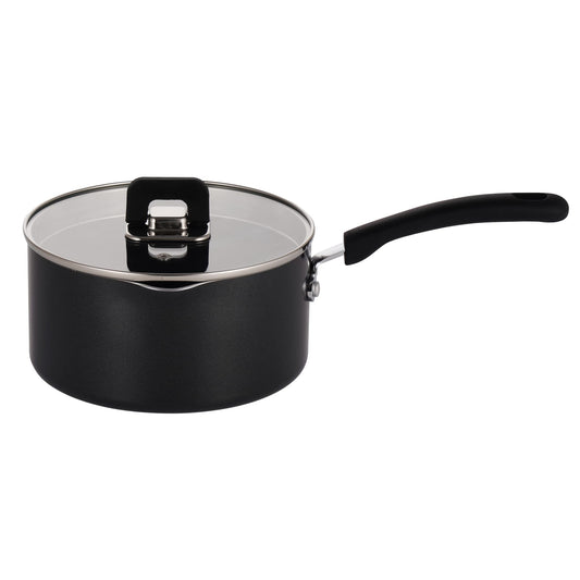 NutriChef Saucepan Pot with Lid-Non-Stick Stylish Kitchen Cookware with Foldable Knob, 1.5 Quart, Works with Model: NCCWSTKBLK (Black), One Size
