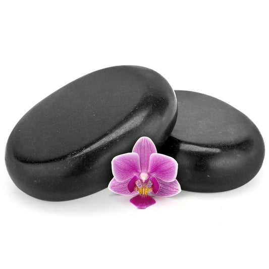 SereneLife 2 Pcs. Large Massage Stones - Includes Traveling Bag and Small Brown Box, Melt Away Stress to Soothe Muscle Tension, Soreness, Stiffness, Travel Bag for Protection