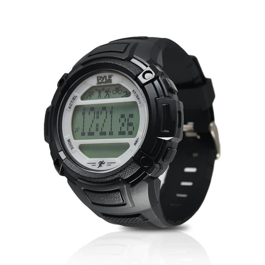 Pyle Digital Multifunction Sports Wrist Watch-Smart Fit Classic Men Women Sport Running Training Fitness Gear Tracker w/ Sleep Monitor,Pedometer,Alarm,Stopwatch,Backlight-Pyle PAST44SL (Silver)