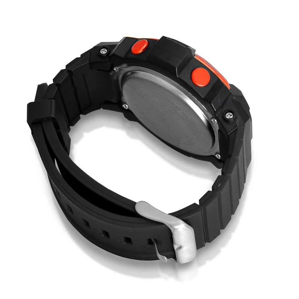 Pyle PSPTR19OR Digital Multifunction Sports Wrist Watch - Smart Fit Classic Men Women Sport Running Training Fitness Gear Tracker w/ Sleep Monitor, Pedometer, Alarm, Stopwatch, Backlight, Orange