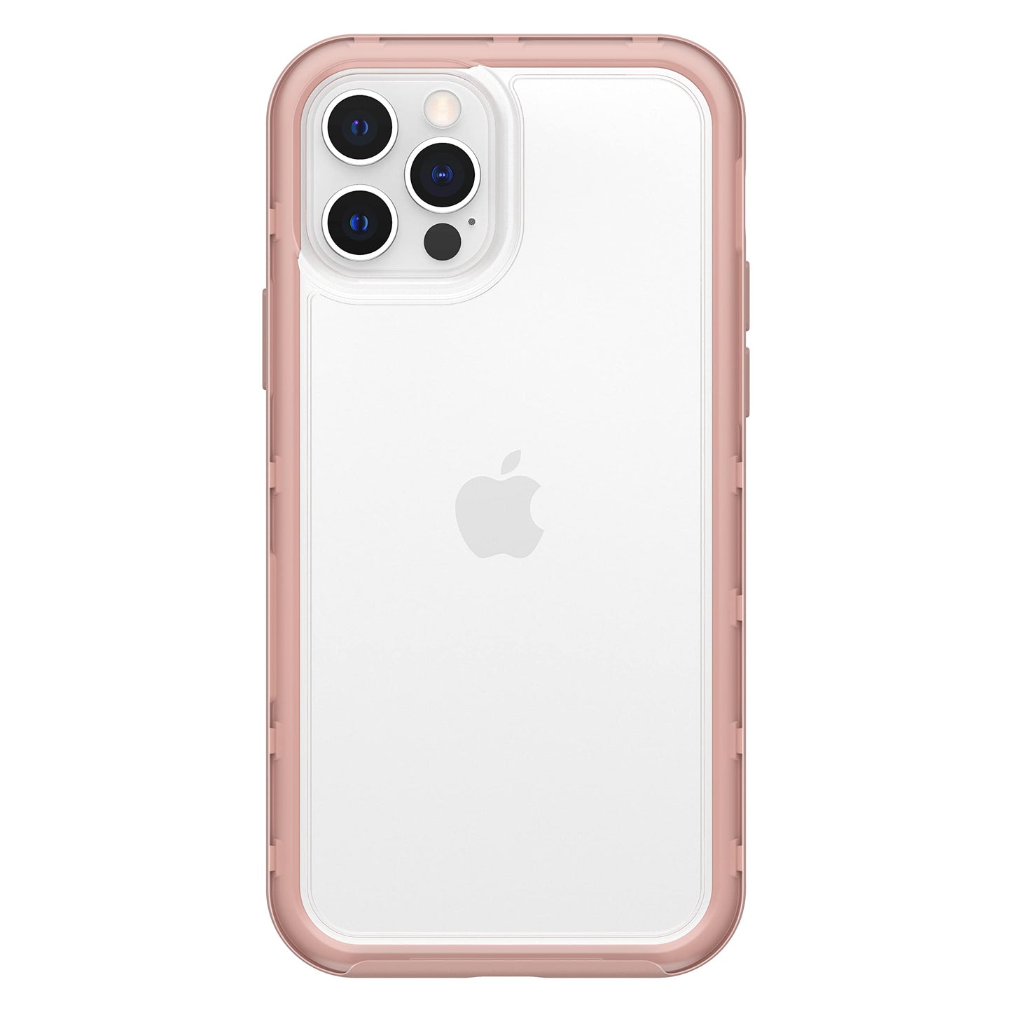 OtterBox Clear case with Colorful Grip Edge for iPhone 12/12 Pro - Potters Clay (Clear/Pink)