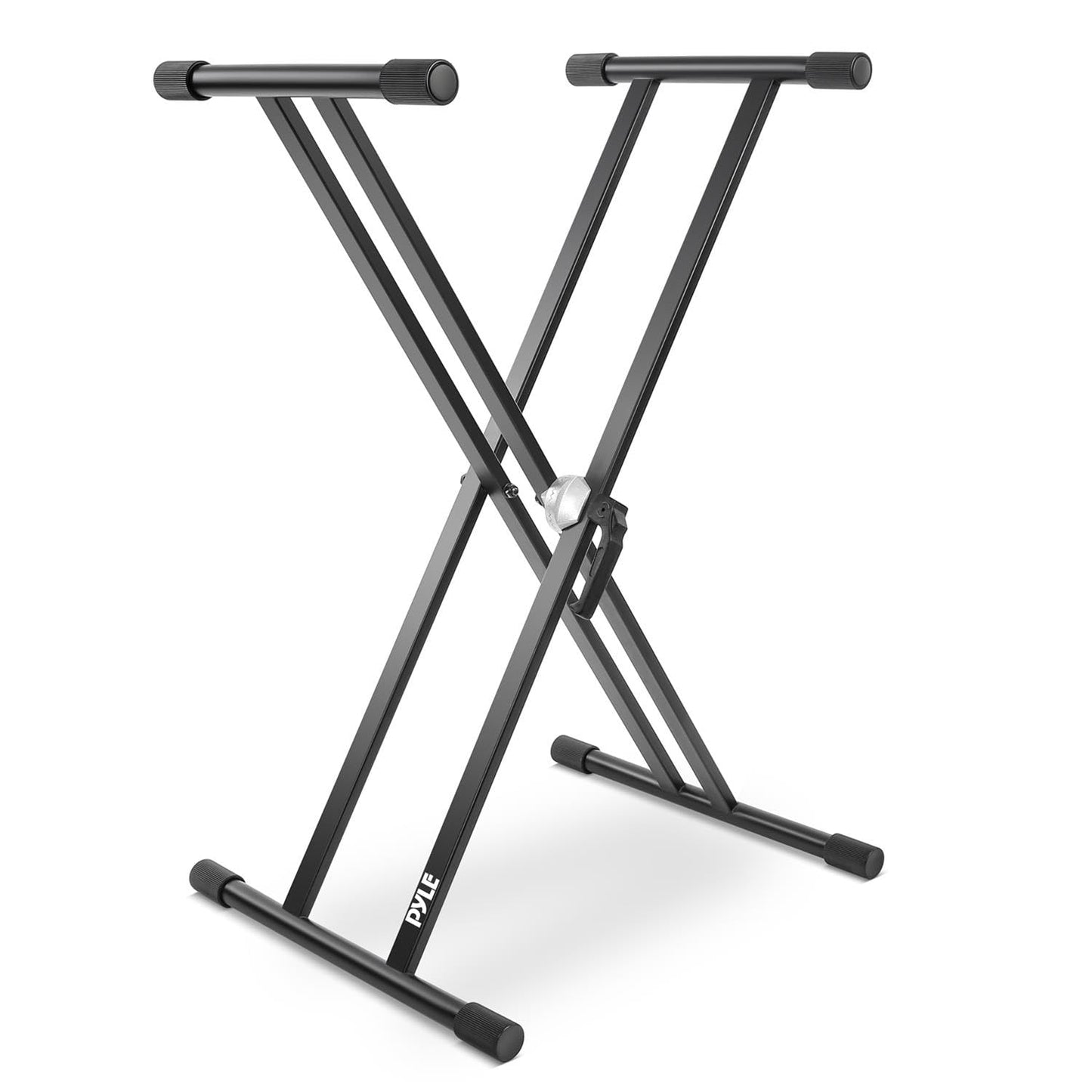 PyleUsa Electronic Keyboard Stand, Digital Piano Keyboard Mount Holder, Height Adjustable, Perfect for Standing Performances, Double Braced X Design for Maximum Stability