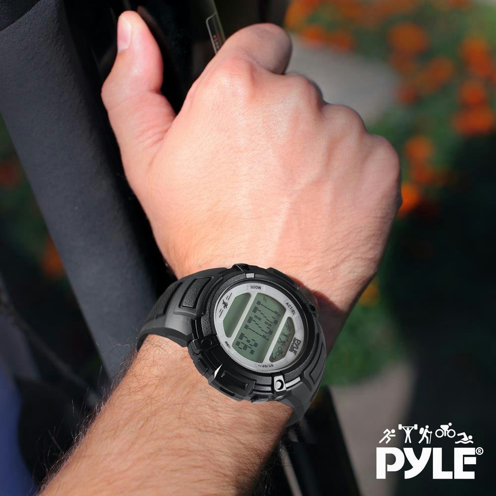 Pyle Digital Multifunction Sports Wrist Watch-Smart Fit Classic Men Women Sport Running Training Fitness Gear Tracker w/ Sleep Monitor,Pedometer,Alarm,Stopwatch,Backlight-Pyle PAST44SL (Silver)