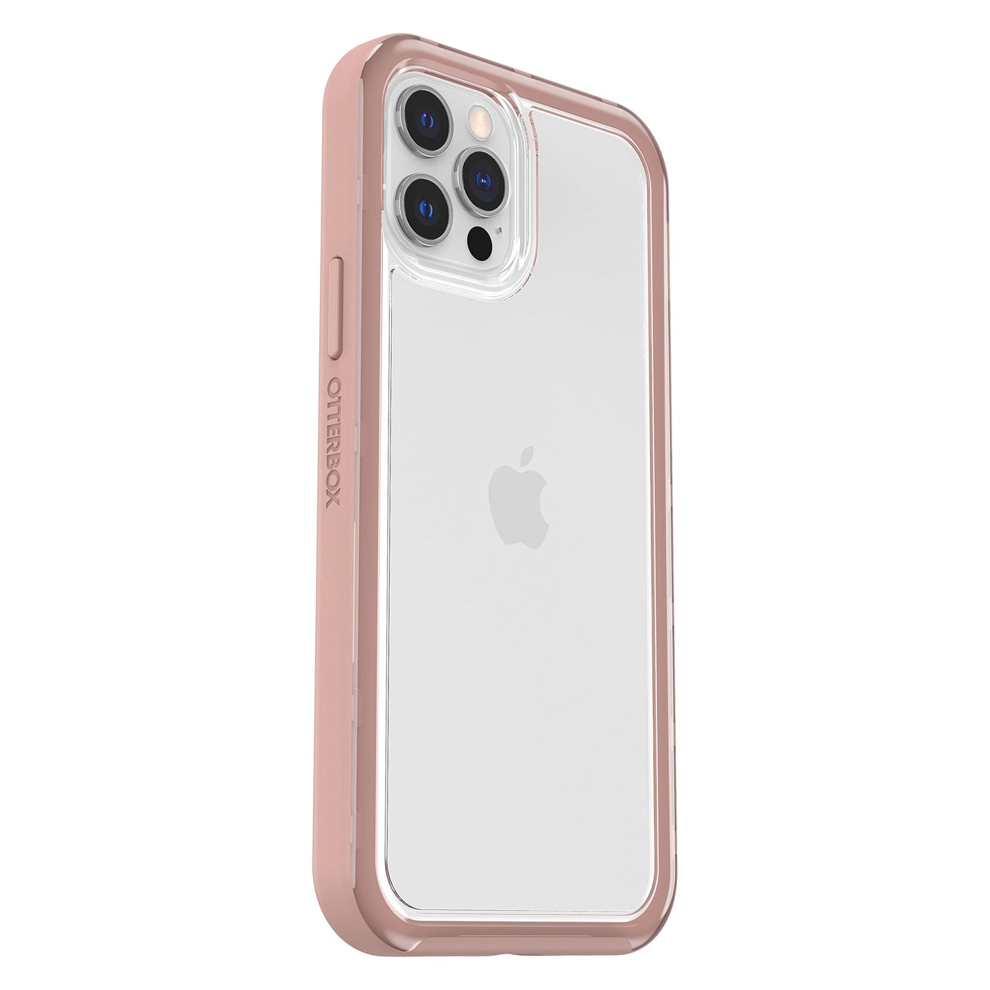 OtterBox Clear case with Colorful Grip Edge for iPhone 12/12 Pro - Potters Clay (Clear/Pink)