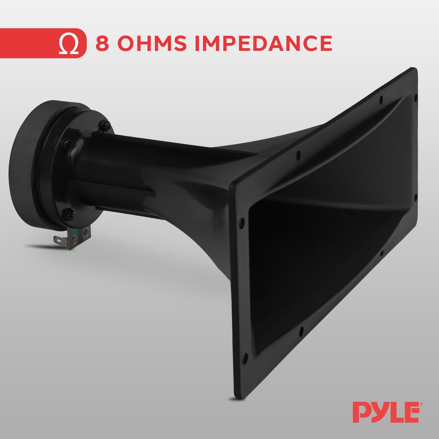 Pyle 4x10 Inch Horn Tweeter Speaker - Heavy Duty 200 Watt High Power Horn Audio Tweeter System w/ 25mm Voice Coil, 20 Oz Magnet Structure, 102 dB, 8 Ohm Impedance - Pyle PH391,Black