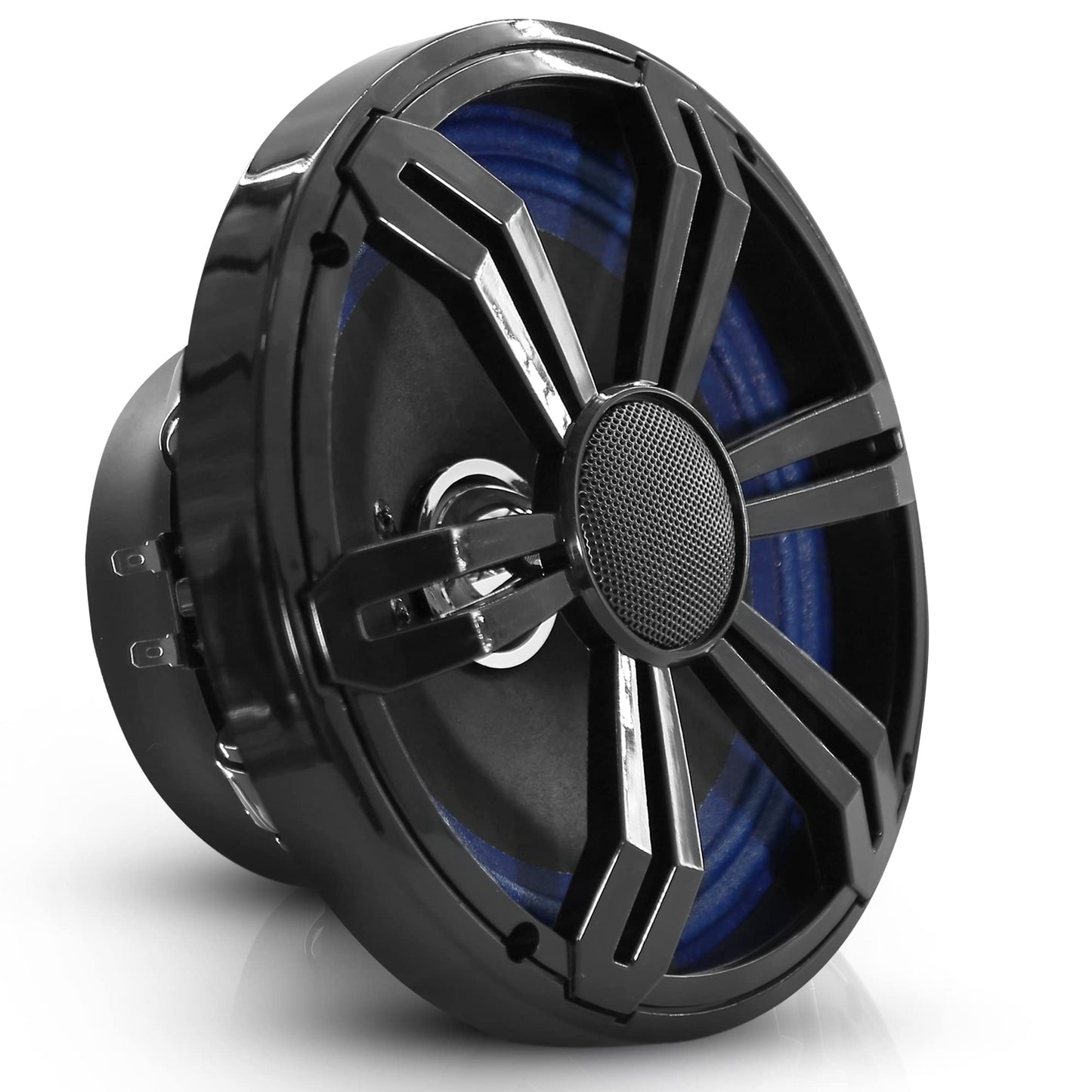 Pyle 6.5 inch Car Audio Speaker, 150 Watt Car Subwoofer Speaker, Single Voice Coil 4-Ohm Paper Cone with Cloth Edge Designed for Truck, Mobile Vehicle Applications -Black/Blue