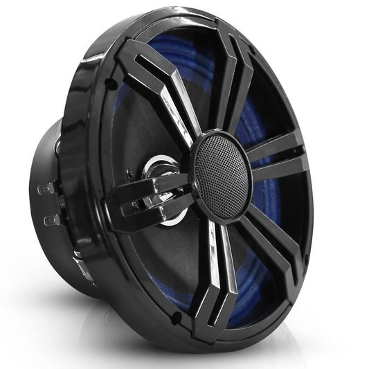 Pyle 6.5 inch Car Audio Speaker, 150 Watt Car Subwoofer Speaker, Single Voice Coil 4-Ohm Paper Cone with Cloth Edge Designed for Truck, Mobile Vehicle Applications -Black/Blue