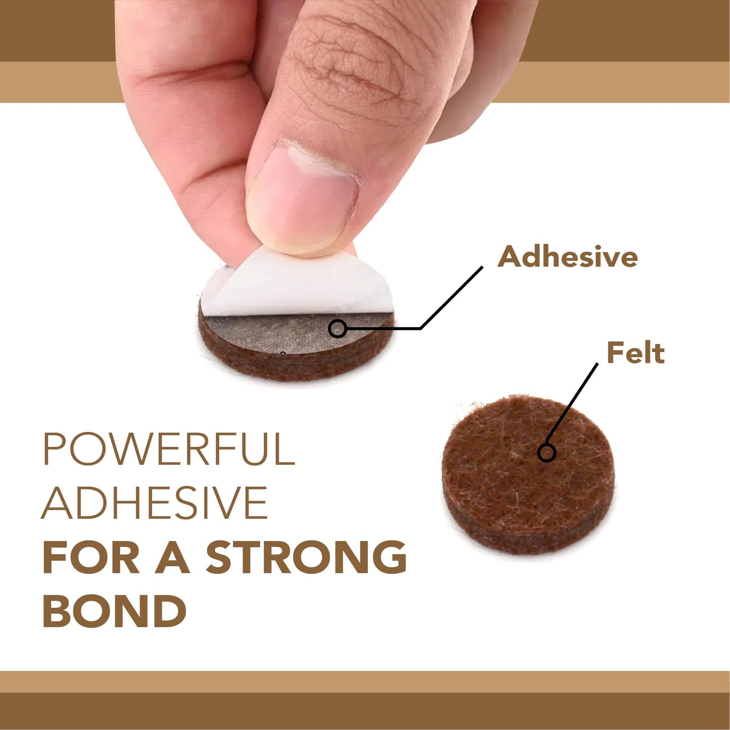 Serenelife Felt Furniture Pads - 45 Premium ¾” Inch Felt Floor Protectors | Protect Hardwood, Laminate & Tile Flooring | Furniture Sliders | Moving Supplies | Easy Installation | Noise Reducing