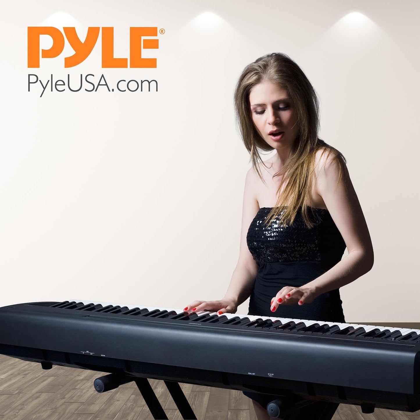 PyleUsa Electronic Keyboard Stand, Digital Piano Keyboard Mount Holder, Height Adjustable, Perfect for Standing Performances, Double Braced X Design for Maximum Stability
