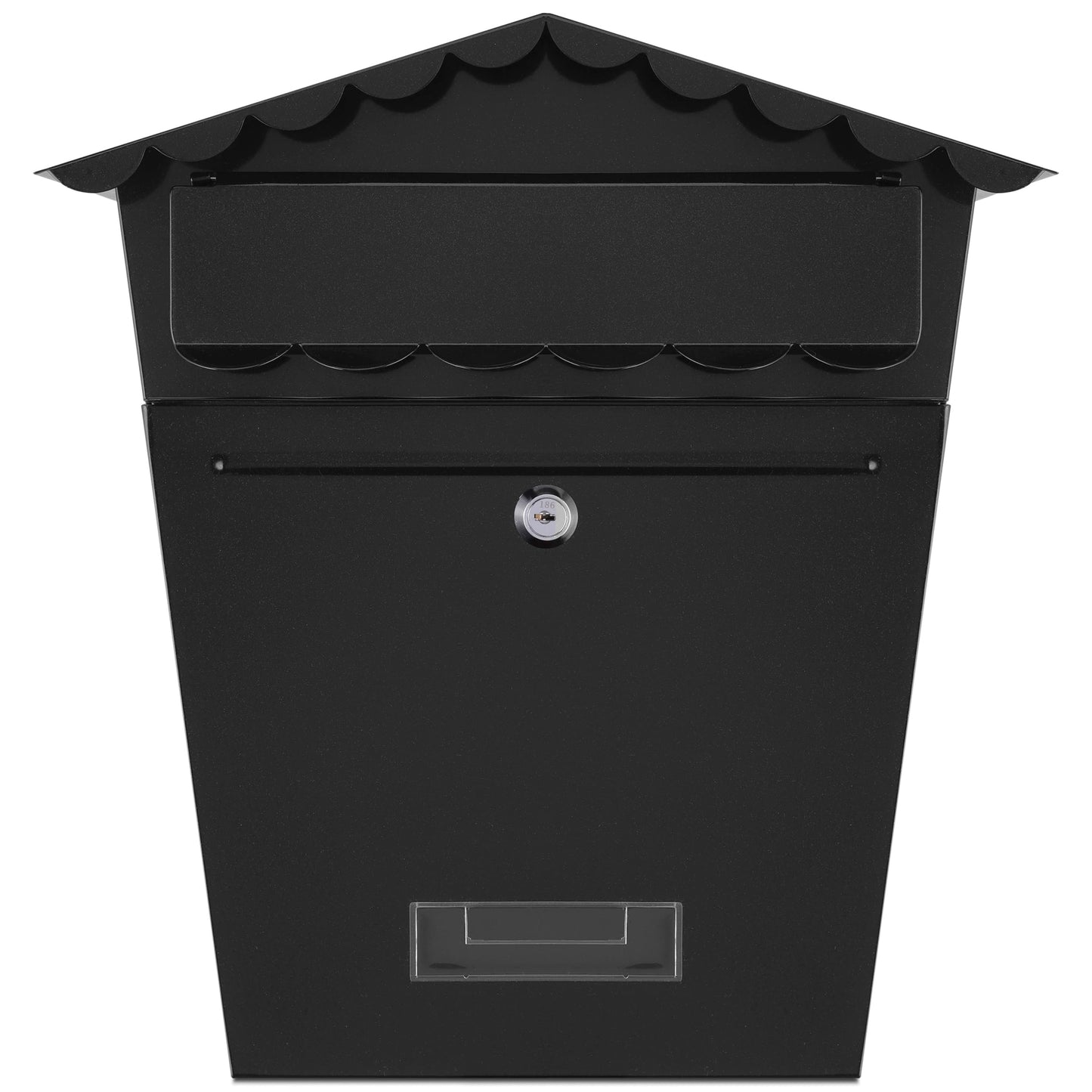 Serenelife Indoor & Outdoor Wall Mount Locking Mailbox | Secure Key & Lock Mechanism | Weather Resistant & Durable | Easy Access Metal Flap | Includes 2 Keys & Mounting Hardware | 13x14x5 IN