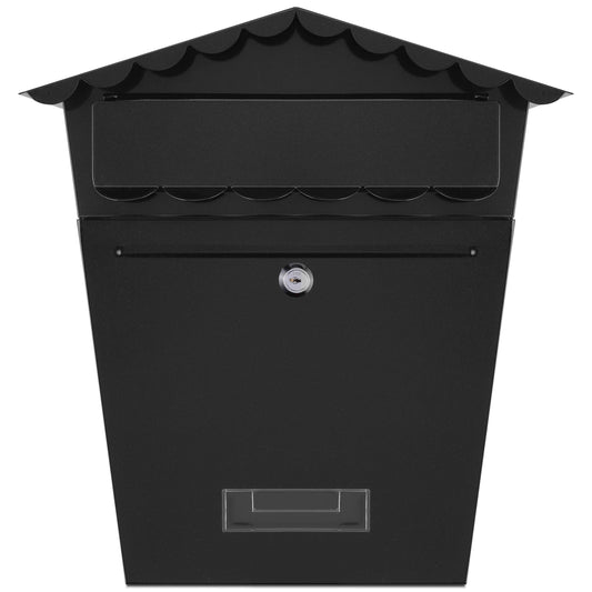 Serenelife Indoor & Outdoor Wall Mount Locking Mailbox | Secure Key & Lock Mechanism | Weather Resistant & Durable | Easy Access Metal Flap | Includes 2 Keys & Mounting Hardware | 13x14x5 IN