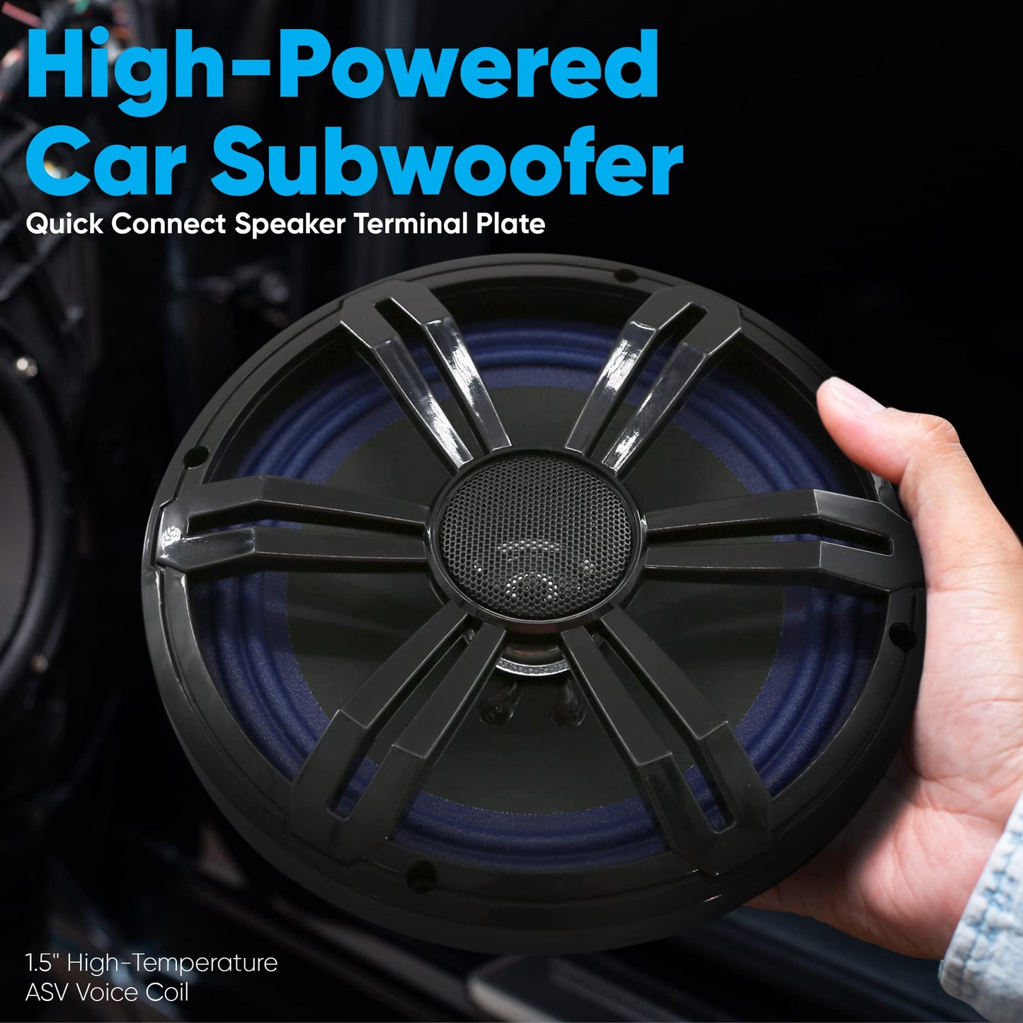 PyleUsa 8'' Single Voice Coil Car Subwoofer - 250 Watts at 4-Ohm Car Audio, Paper Cone with Cloth Edge, Designed for Custom Audio Car, Truck, Mobile Vehicle Applications - PLMG85