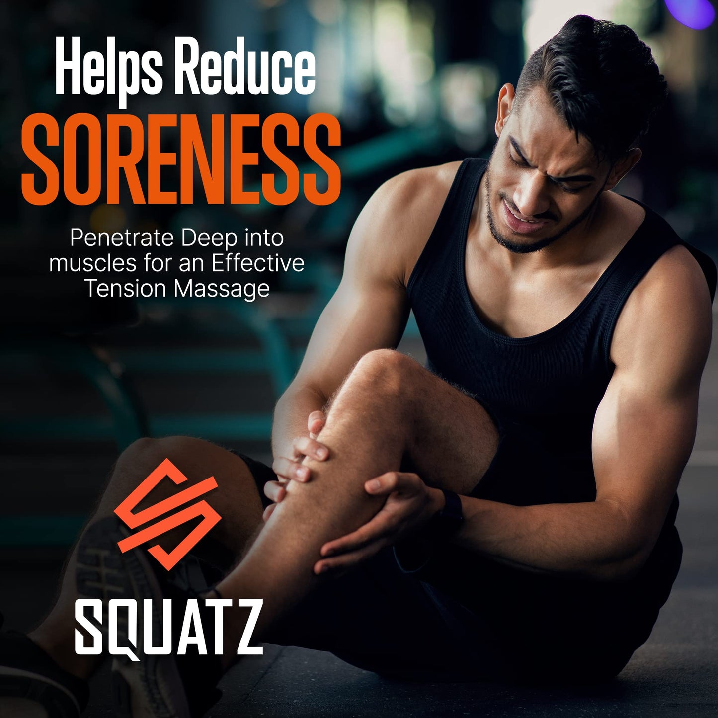 SQUATZ Wireless Vibrating Massage Ball - 3 Vibration Intensity Levels, 2 to 5 Hours Battery Life Power, Portable and Rechargeable, Deep Tissue Trigger Point Therapy Suitable for Massaging Muscles