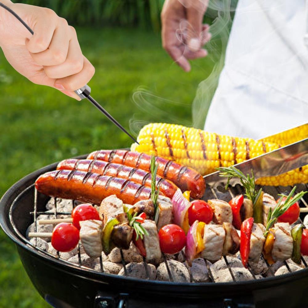 Upgraded Barbecue Thermometer Temperature Probes - 2 Pcs Stainless Steel for NutriChef PWIRBBQ80 Bluetooth Wireless BBQ Digital Thermometer - Works w/ All Kinds of Meat - NutriChef