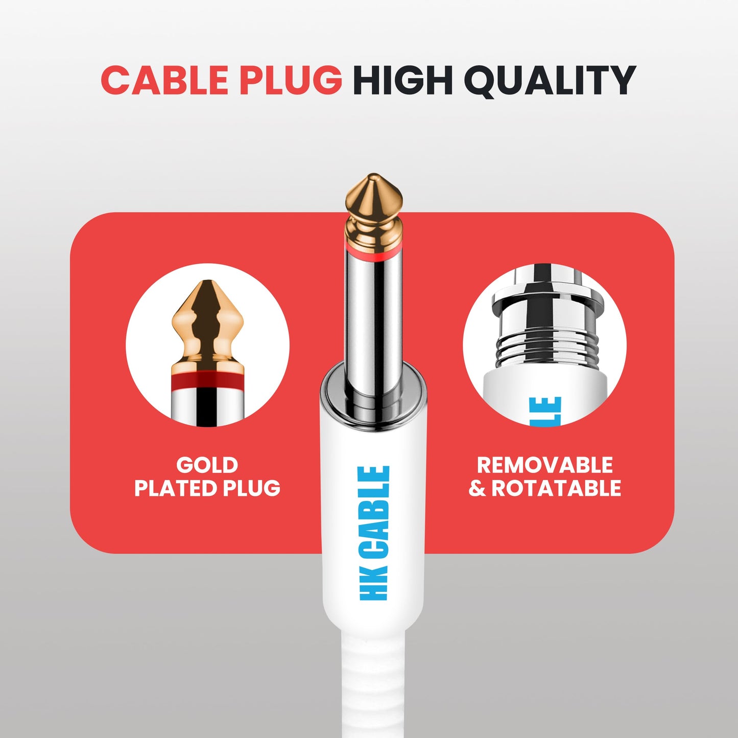 PyleUsa 10 Ft. Guitar Instrument Cable - AMP Cord Straight 1/4-Inch TS to Straight for Electric Guitar, Bass, Keyboard, Flexible Tweed Jacket, Gold Plated Plug - PPJJ101