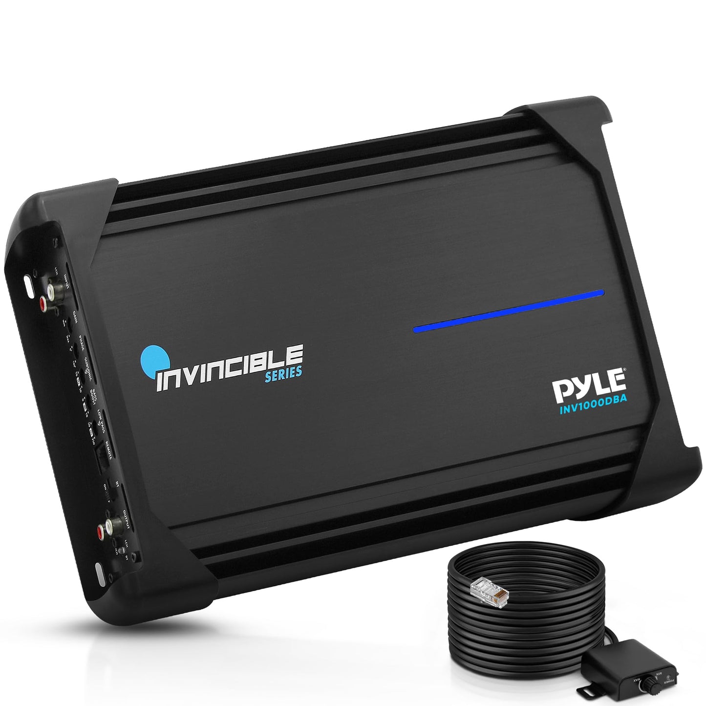 Pyle 14” Class D Mosfet Amplifier - Invincible Series Monoblock Amp, 1 Channel 2000 Watts Max, Mosfet PWM Power Supply, High-Current Dual Discrete Drive Stages, Advanced Protection Circuitry