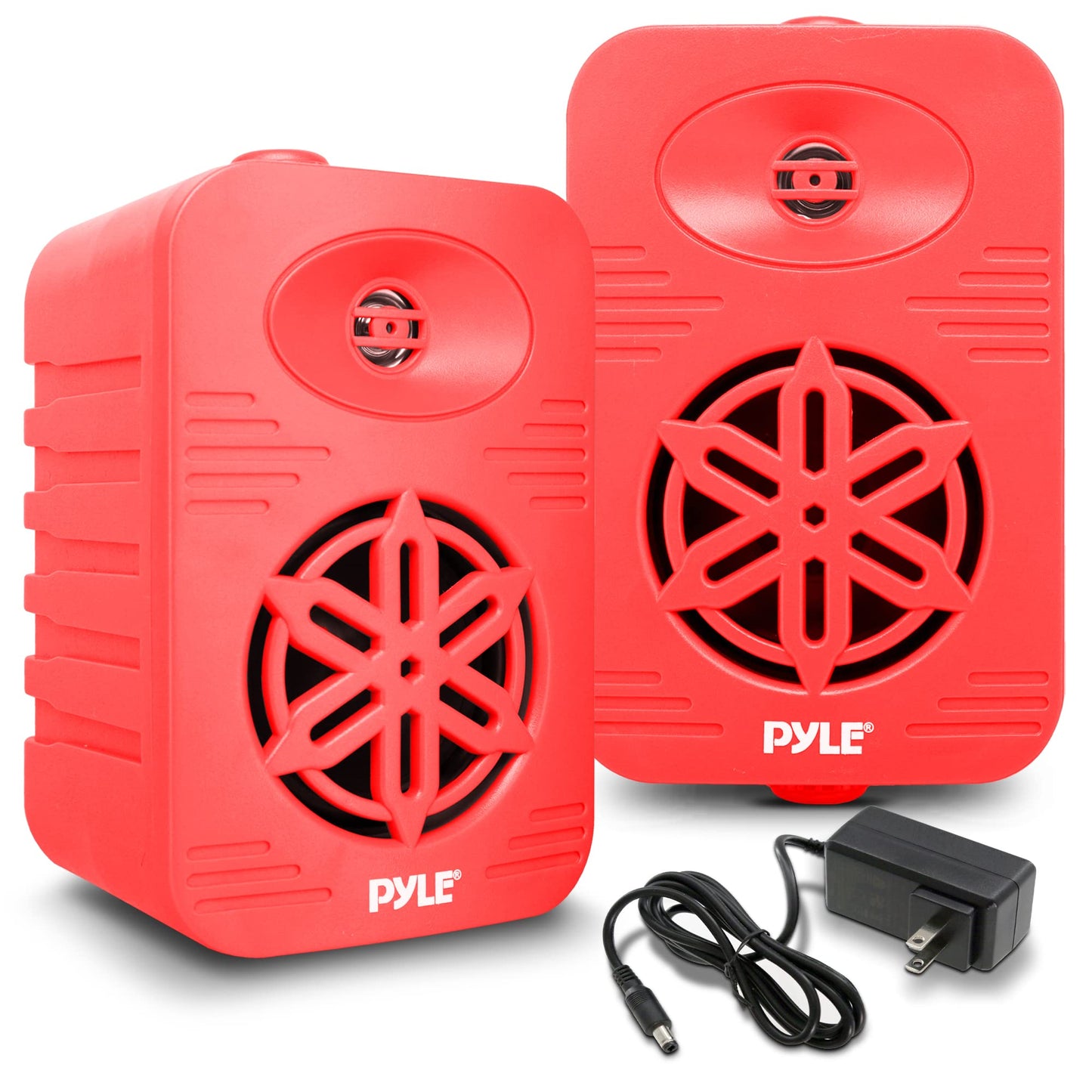 PyleUsa Bluetooth Indoor Outdoor Speakers Pair - 300 Watt Dual Waterproof 4” 2-Way Full Range Speaker System w/ 1/2” High Compliance Polymer Tweeter Home,Boat, Marine,Deck, Patio,Poolside - PDWRBT46RD