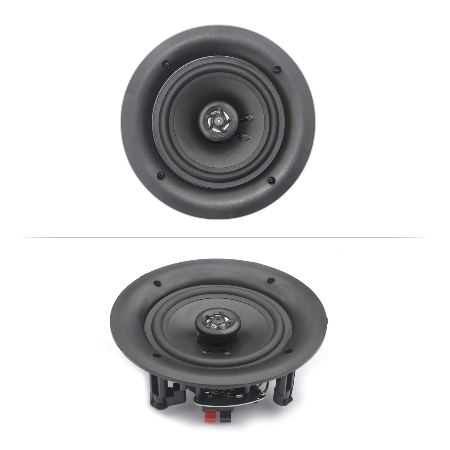 Pyle 5.25” 4 Bluetooth Flush Mount In-wall In-ceiling 2-Way Speaker System Quick Connections Changeable Round/Square Grill Polypropylene Cone & Tweeter Stereo Sound 4 Ch Amplifier 150 Watt (PDICBT256)