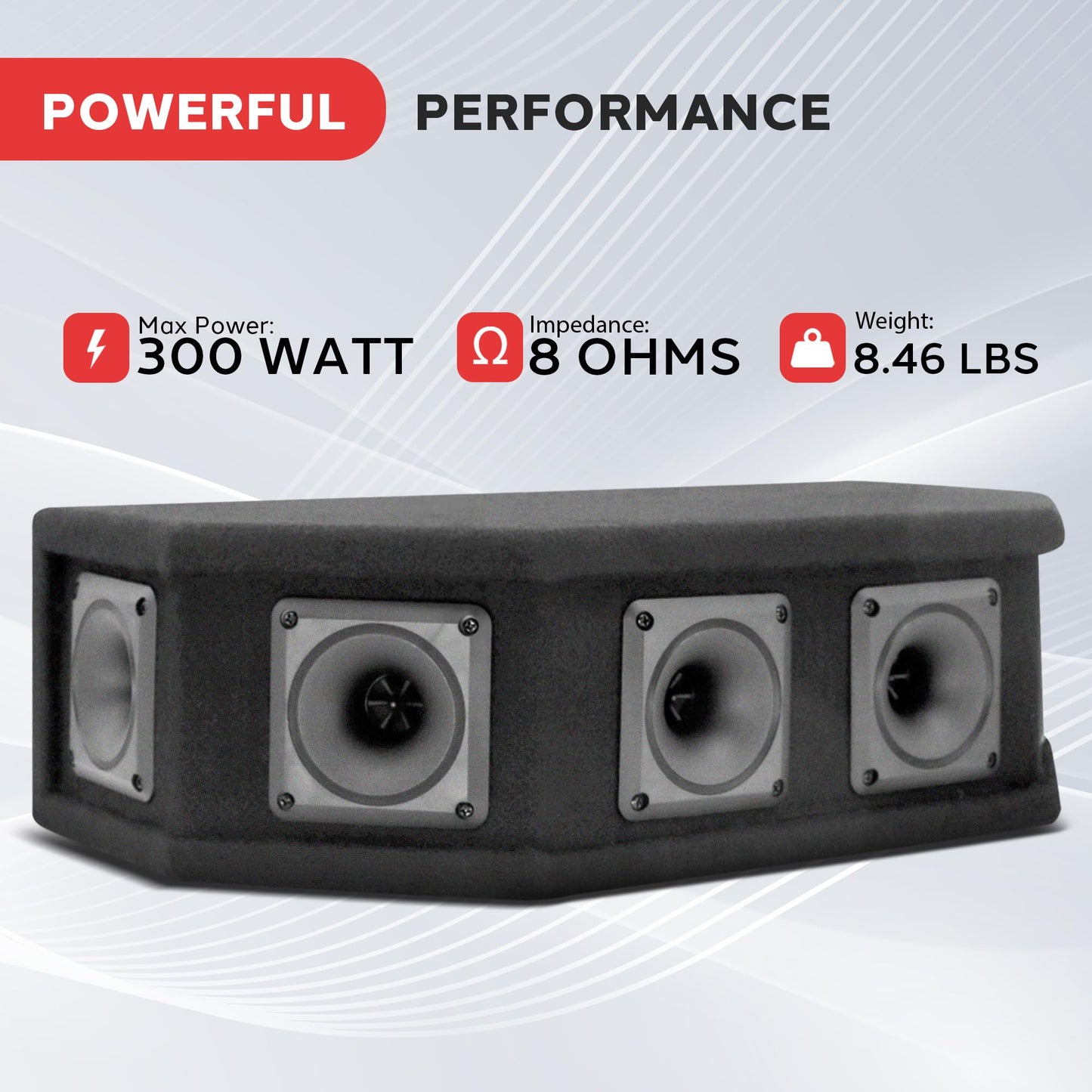Pyle-Pro 6 Way DJ Speaker System, 300 Watt Peak Power, 150 RMS, Six 2.5 Inch Piezo Horn Tweeters, 8 Ohm Impedance, Full Range Audio Reproduction, Black Carpeted Finish
