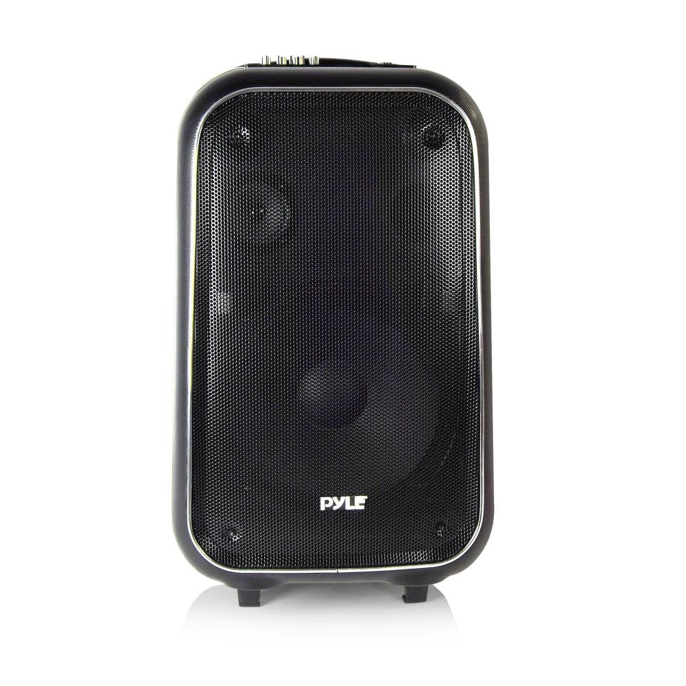Pyle 12 Inch Full Range Portable Bluetooth Karaoke Loudspeaker, Karaoke Microphone, Built-in Rechargeable Battery with FM Radio. (PWMA1225BT), Black
