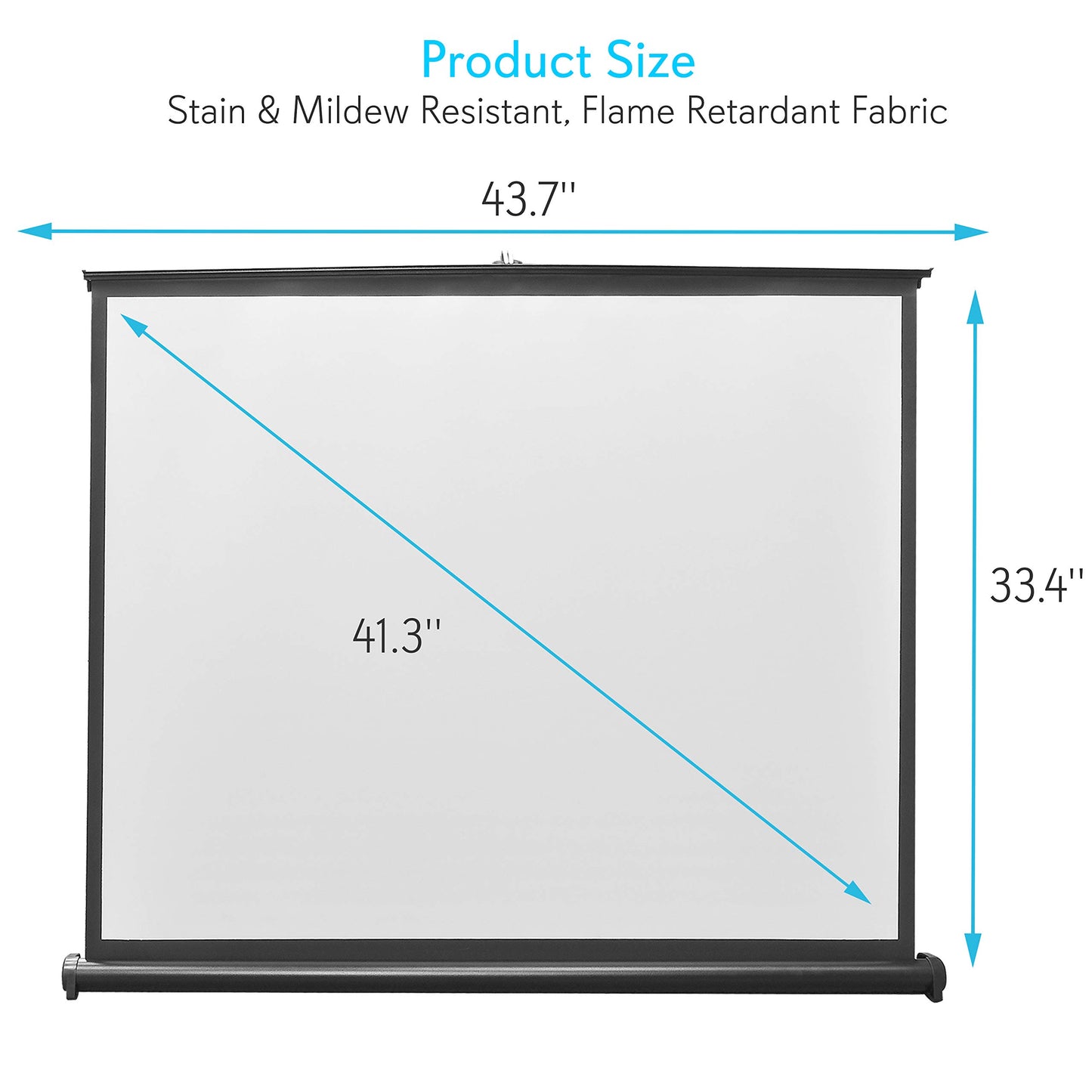 Pyle 50 Inches Projector Screen Portable Floor Standing Fold-Out Roll-Up Tripod Manual, Mobile Movie Screen, Home Theater Cinema Wedding Party Office Presentation, Quick Assembly - PRJTP53,White