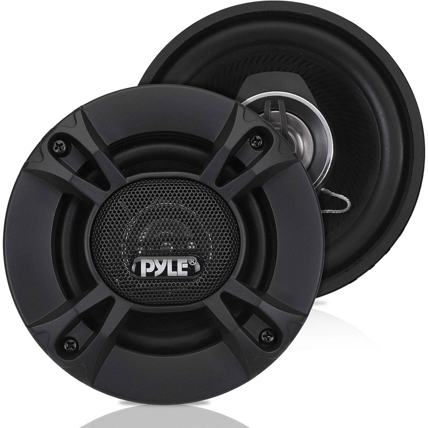 Pyle 2-Way Universal Car Stereo Speakers - 240W 4" Coaxial Loud Pro Audio Car Speaker Universal OEM Quick Replacement Component Speaker Vehicle Door/Side Panel Mount Compatible PL412BK (Pair), Black