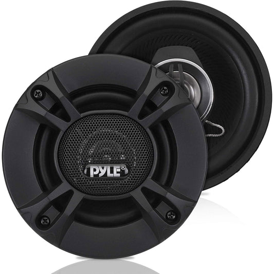 Pyle 2-Way Universal Car Stereo Speakers - 240W 4" Coaxial Loud Pro Audio Car Speaker Universal OEM Quick Replacement Component Speaker Vehicle Door/Side Panel Mount Compatible PL412BK (Pair), Black