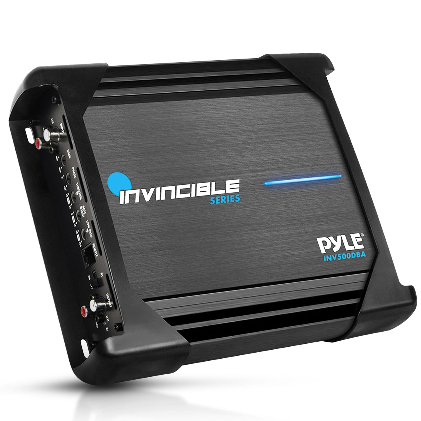 Pyle 9” Class D Mosfet Amplifier - Invincible Series Monoblock Amp, 1 Channel 1000 Watts Max, Mosfet PWM Power Supply, High-Current Dual Discrete Drive Stages, Wireless BT Audio Interface