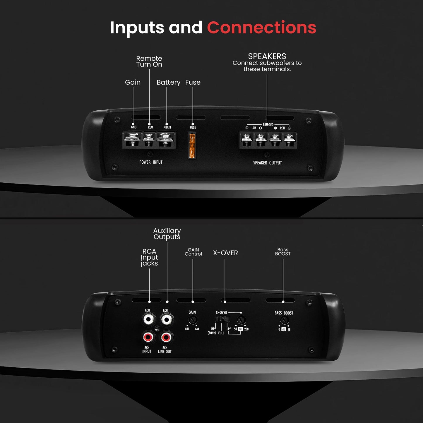 Pyle 12” Pyle Class AB Mosfet Amplifier - Invincible Series Bridgeable Amp, 2 Channel 2000 Watts Max, Mosfet PWM Power Supply, High-Current Dual Discrete Drive Stages, Advanced Protection Circuitry