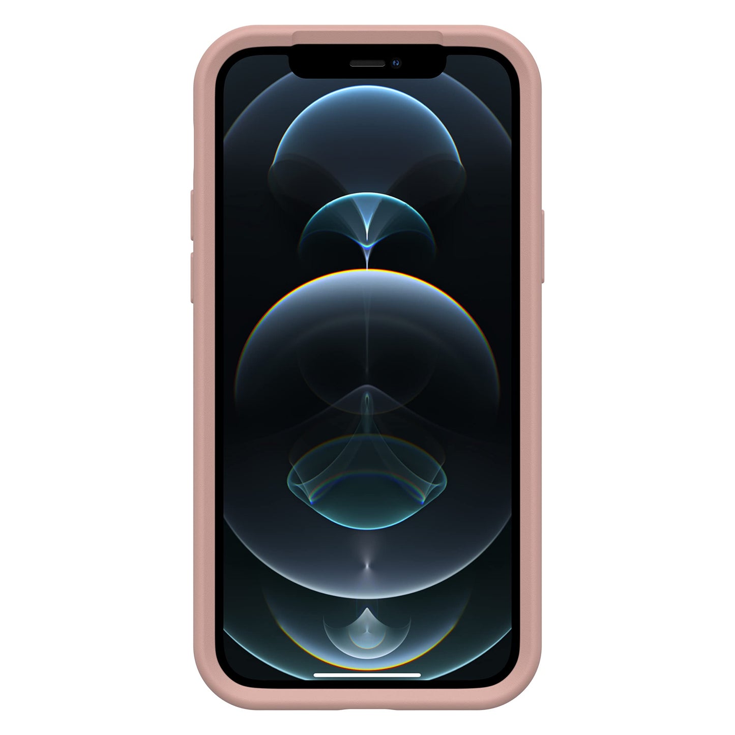 OtterBox Clear case with Colorful Grip Edge for iPhone 12/12 Pro - Potters Clay (Clear/Pink)
